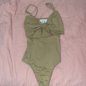 Cutout Bow Bodysuit